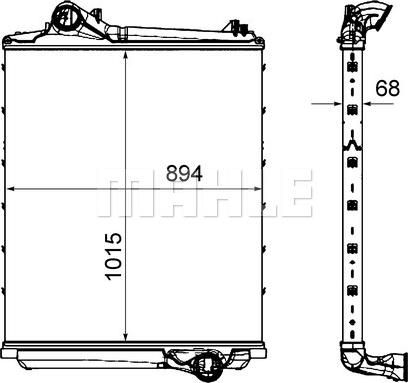 MAHLE CI 452 000P - Интеркулер autocars.com.ua