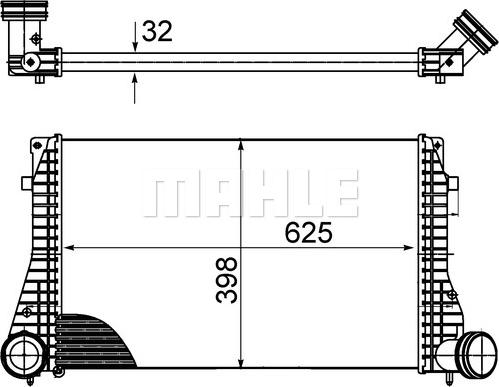 MAHLE CI 482 000S - Интеркулер autocars.com.ua