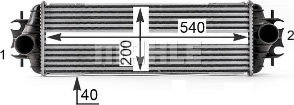 MAHLE CI 531 000P - Интеркулер autocars.com.ua