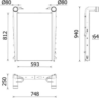 MAHLE CI 712 000P - Интеркулер autocars.com.ua