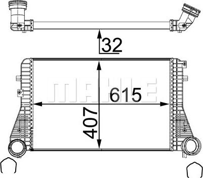 MAHLE CI 83 000S - Интеркулер, теплообменник турбины avtokuzovplus.com.ua