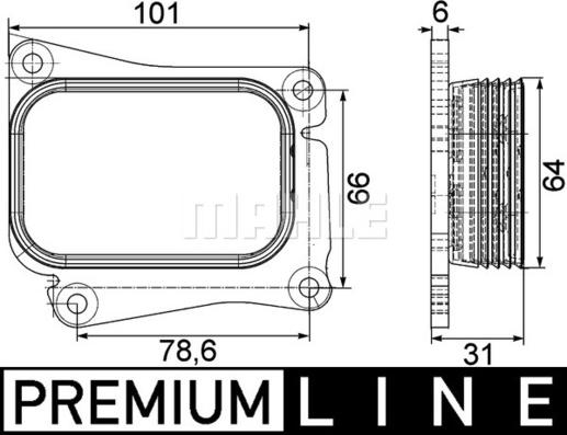 MAHLE CLC 111 000P - Масляний радіатор, рухове масло autocars.com.ua