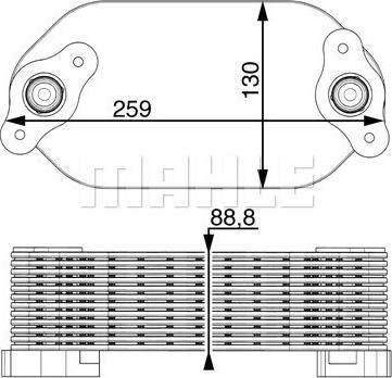 MAHLE CLC 167 000P - Масляний радіатор, рухове масло autocars.com.ua