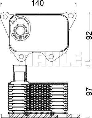 MAHLE CLC 185 000S - Масляный радиатор, двигательное масло avtokuzovplus.com.ua