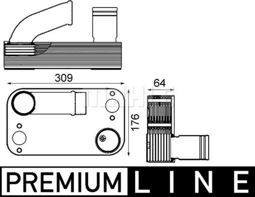 MAHLE CLC 210 000P - Масляний радіатор, рухове масло autocars.com.ua