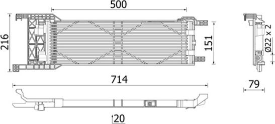 MAHLE CLC 330 000P - Масляний радіатор, автоматична коробка передач autocars.com.ua