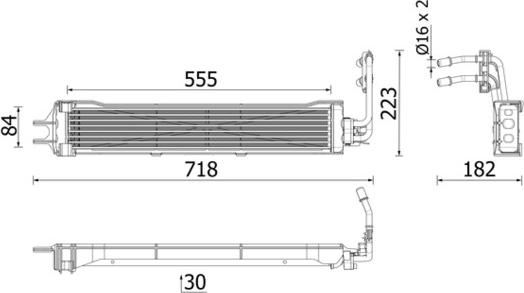 MAHLE CLC 333 000P - Масляний радіатор, автоматична коробка передач autocars.com.ua
