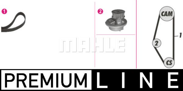 MAHLE CPK 124 000P - Водяний насос + комплект зубчатого ременя autocars.com.ua