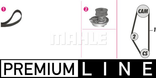 MAHLE CPK 125 000P - Водяний насос + комплект зубчатого ременя autocars.com.ua