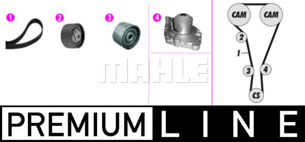 MAHLE CPK 131 000P - Водяной насос + комплект зубчатого ремня avtokuzovplus.com.ua