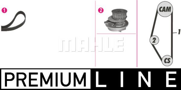 MAHLE CPK 17 000P - Водяний насос + комплект зубчатого ременя autocars.com.ua