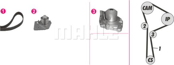 MAHLE CPK 24 000P - Водяний насос + комплект зубчатого ременя autocars.com.ua