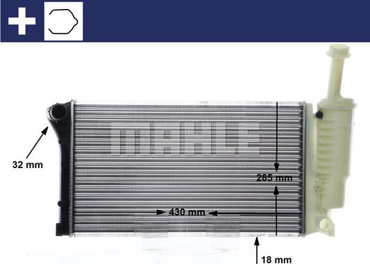 MAHLE CR 10 000S - Радіатор, охолодження двигуна autocars.com.ua