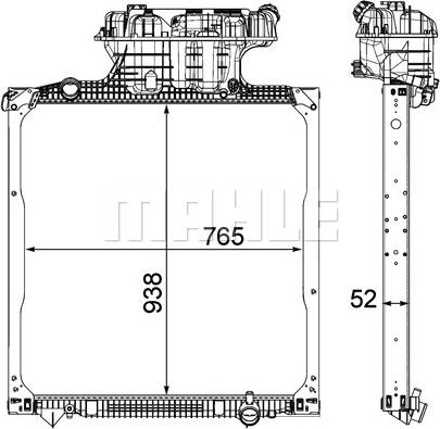 MAHLE CR 1038 000P - Радіатор, охолодження двигуна autocars.com.ua