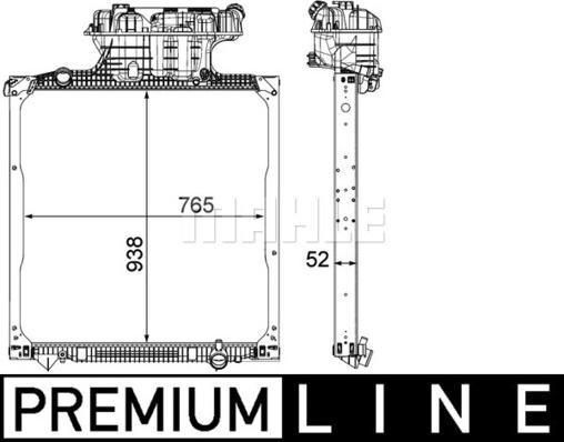 MAHLE CR 1038 000P - Радіатор, охолодження двигуна autocars.com.ua