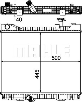 MAHLE CR 1045 000P - Радіатор, охолодження двигуна autocars.com.ua