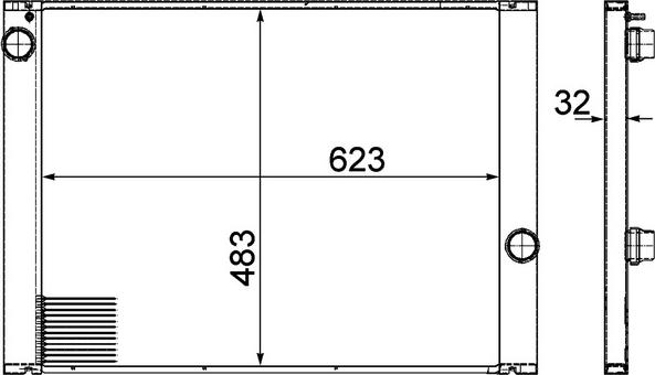 MAHLE CR 1067 000P - Радіатор, охолодження двигуна autocars.com.ua