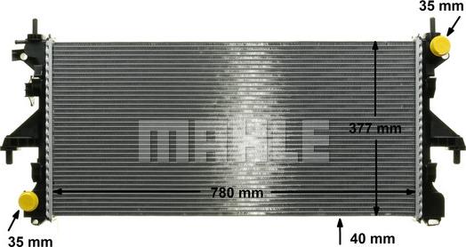 MAHLE CR 1069 000P - Радіатор, охолодження двигуна autocars.com.ua