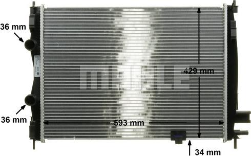 MAHLE CR 1075 000S - Радіатор, охолодження двигуна autocars.com.ua