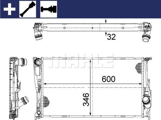 MAHLE CR 1083 000S - Радиатор, охлаждение двигателя avtokuzovplus.com.ua