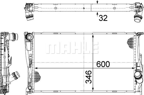 MAHLE CR 1084 000S - Радиатор, охлаждение двигателя avtokuzovplus.com.ua