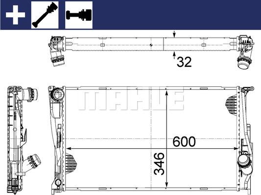 MAHLE CR 1084 000S - Радіатор, охолодження двигуна autocars.com.ua