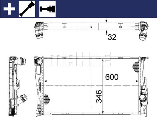 MAHLE CR 1085 000S - Радиатор, охлаждение двигателя avtokuzovplus.com.ua