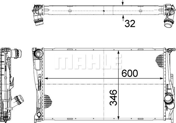 MAHLE CR 1085 000S - Радиатор, охлаждение двигателя avtokuzovplus.com.ua