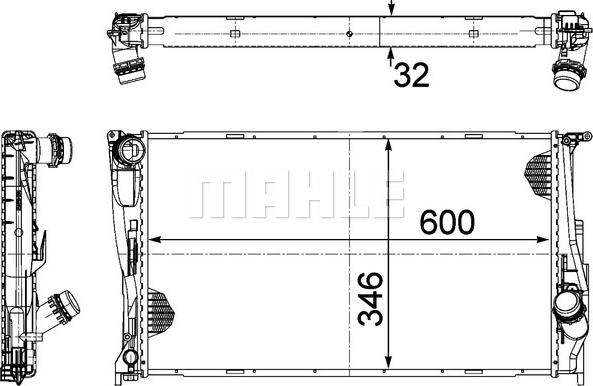 MAHLE CR 1086 000P - Радиатор, охлаждение двигателя avtokuzovplus.com.ua