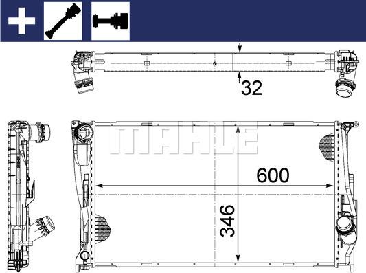 MAHLE CR 1086 000S - Радиатор, охлаждение двигателя avtokuzovplus.com.ua