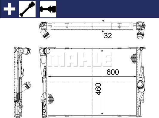 MAHLE CR 1087 000S - Радіатор, охолодження двигуна autocars.com.ua