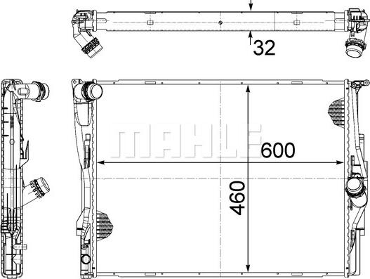 MAHLE CR 1087 000S - Радіатор, охолодження двигуна autocars.com.ua