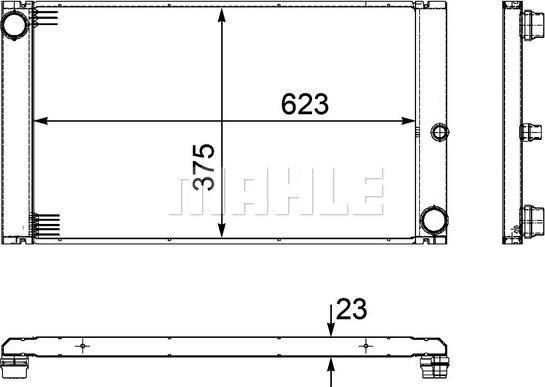 MAHLE CR 1093 000P - Радіатор, охолодження двигуна autocars.com.ua