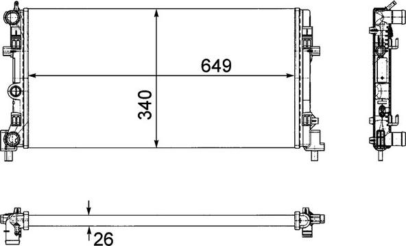 MAHLE CR 1096 000P - Радіатор, охолодження двигуна autocars.com.ua