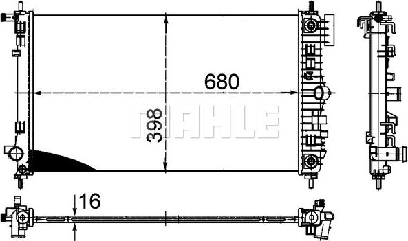 MAHLE CR 1098 000P - Радиатор, охлаждение двигателя autodnr.net