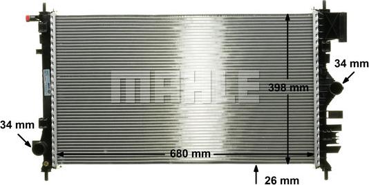 MAHLE CR 1100 000P - Радіатор, охолодження двигуна autocars.com.ua