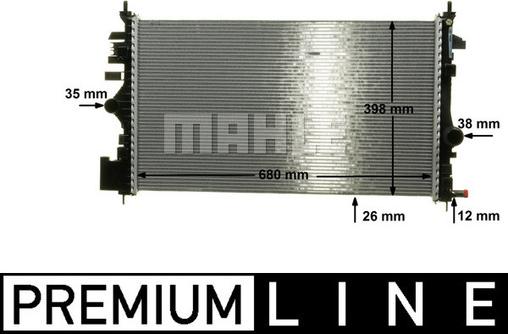 MAHLE CR 1102 000P - Радіатор, охолодження двигуна autocars.com.ua