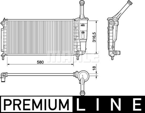 MAHLE CR 1104 000P - Радіатор, охолодження двигуна autocars.com.ua