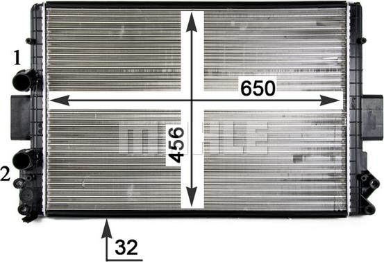 MAHLE CR 1105 000P - Радіатор, охолодження двигуна autocars.com.ua