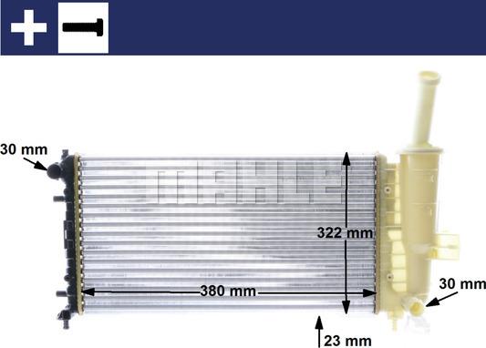 MAHLE CR 1108 000S - Радиатор, охлаждение двигателя avtokuzovplus.com.ua