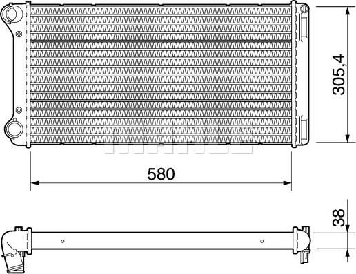 MAHLE CR 1109 000P - Радіатор, охолодження двигуна autocars.com.ua