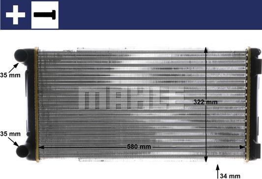 MAHLE CR 1109 000S - Радіатор, охолодження двигуна autocars.com.ua