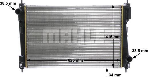 MAHLE CR 1111 000S - Радиатор, охлаждение двигателя avtokuzovplus.com.ua