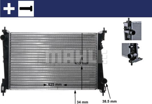 MAHLE CR 1112 000S - Радіатор, охолодження двигуна autocars.com.ua