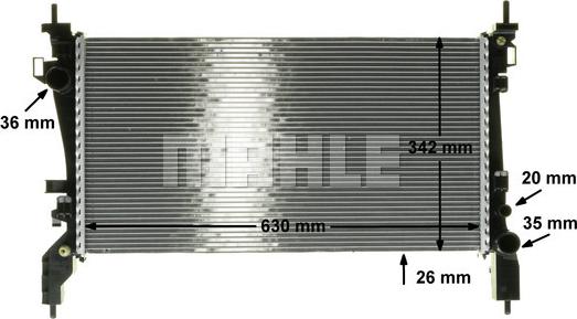 MAHLE CR 1120 000P - Радіатор, охолодження двигуна autocars.com.ua