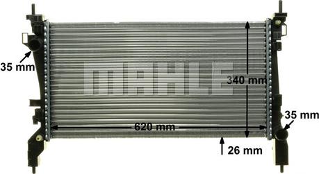 MAHLE CR 1130 000P - Радіатор, охолодження двигуна autocars.com.ua