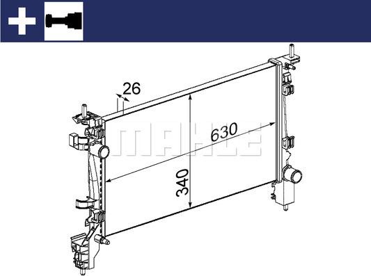 MAHLE CR 1130 000S - Радіатор, охолодження двигуна autocars.com.ua