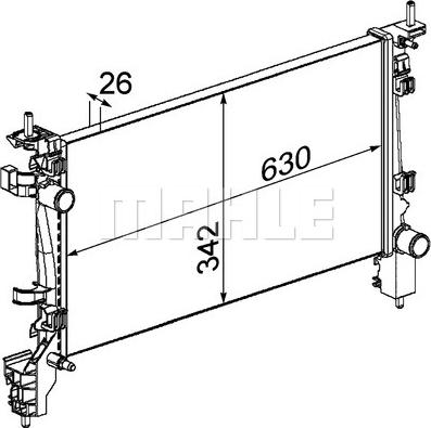 MAHLE CR 1131 000P - Радіатор, охолодження двигуна autocars.com.ua