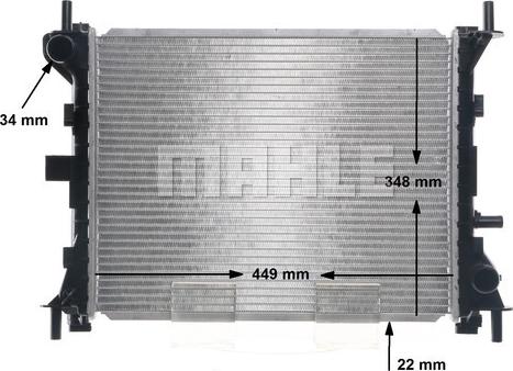 MAHLE CR 1136 000S - Радіатор, охолодження двигуна autocars.com.ua