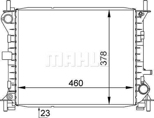 MAHLE CR 1136 000S - Радіатор, охолодження двигуна autocars.com.ua